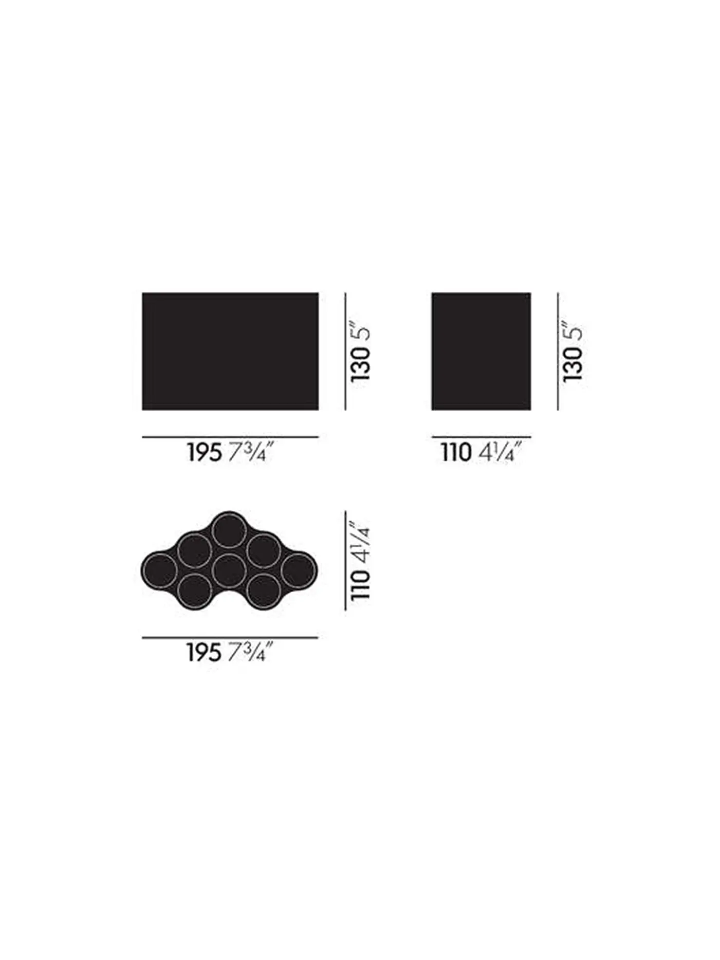 VITRA | Vase "Nuage" S (Alu / Stahlblau) 13cm | dunkelgrün